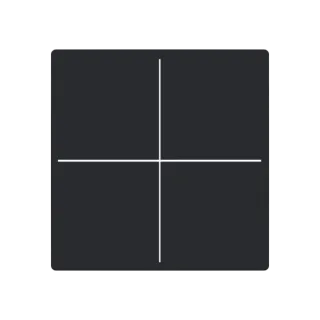 Abdeckung, 4-fach für Keypad, schwarz matt