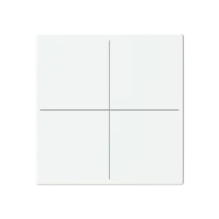 Abdeckung, 4-fach für Keypad, studioweiß matt