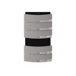Bedienelement 5/10-fach, mit Infrarotschnittstelle Busch-triton®, Platin