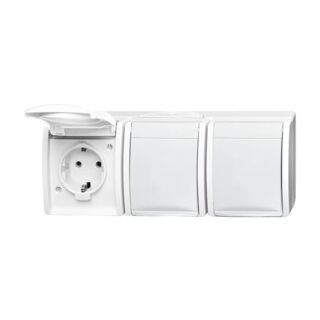 SCHUKO® Steckdose 3-fach, weiß