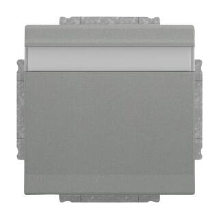 SCHUKO® Steckdosen-Einsatz mit Klappdeckel und Beschriftungsfeld, grau