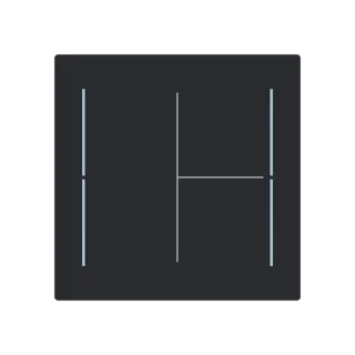 Abdeckung, 3-fach für Keypad, schwarz matt