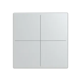 Abdeckung, 4-fach für Keypad, aluminiumsilber