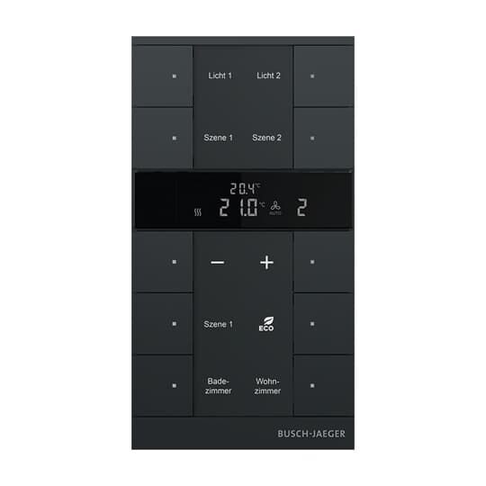Busch-Jaeger Raumtemperaturregler Nebenstelle mit Bedienfunktion Busch-Tenton®