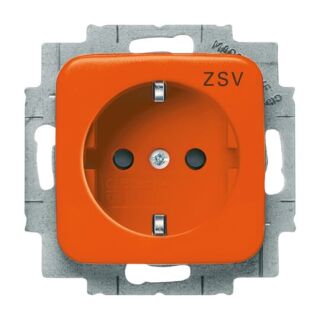SCHUKO® Steckdosen-Einsatz mit Aufdruck, orange