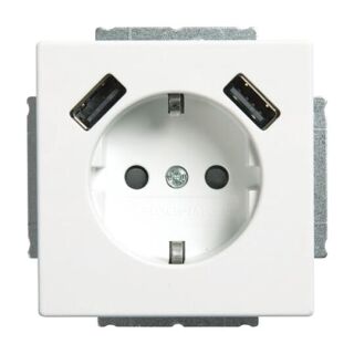 20 EUCB2USB-884 SCHUKO® 2x USB-Steckdose, studioweiß matt