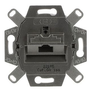 UAE-Anschlussdose, RJ45, Cat. 6a iso, geschirmt 1 Steckbuchse, 8 (8)-polig, grau