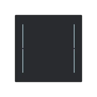 Abdeckung, 1-fach für Keypad, schwarz matt