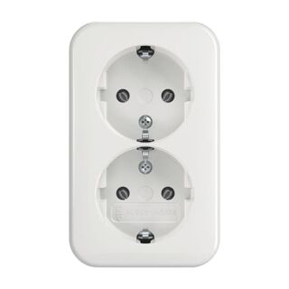 202 EAP/11W SCHUKO® Doppelsteckdose, alpinweiß
