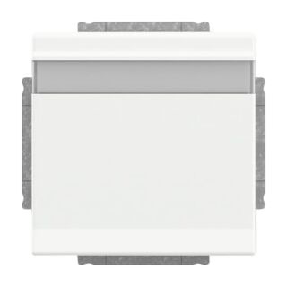 SCHUKO® Steckdosen-Einsatz mit Klappdeckel und Beschriftungsfeld, weiß