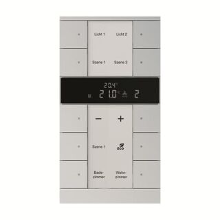 Raumtemperaturregler mit Bedienfunktion 10-fach Busch-Tenton®, aluminium