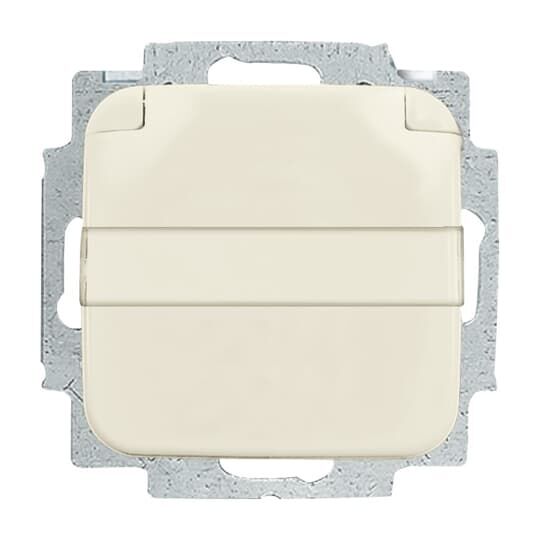 Busch-Jaeger SCHUKO® Steckdosen-Einsatz mit Klappdeckel und Beschriftungsfeld
