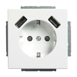 20 EUCB2USB-84 SCHUKO® 2x USB-Steckdose, studioweiß