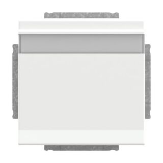 SCHUKO® Steckdosen-Einsatz mit Klappdeckel und Beschriftungsfeld, weiß