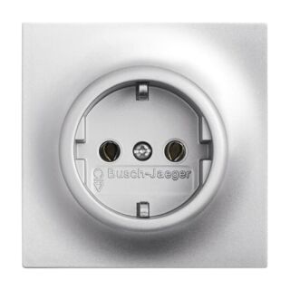 SCHUKO® Steckdosen-Einsatz, aluminium