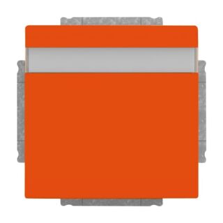 SCHUKO® Steckdosen-Einsatz mit Klappdeckel und Beschriftungsfeld, orange