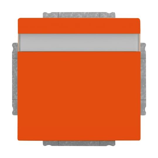 SCHUKO® Steckdosen-Einsatz mit Klappdeckel und Beschriftungsfeld, orange