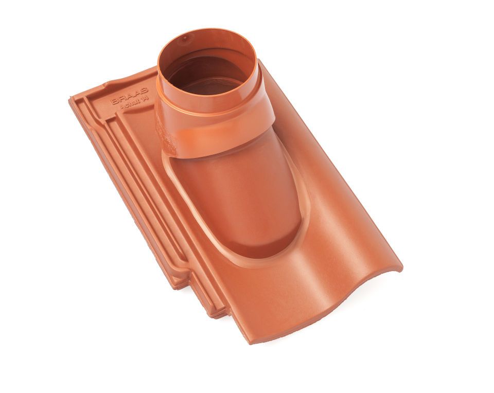 Braas Achat 14 GS(Hanseat)Kupferrot TonAbgasrohrdurchgang-kpl bis 116mm