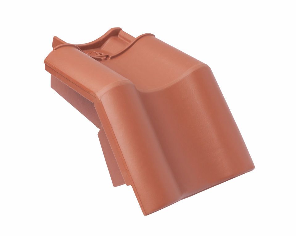 Braas Achat 12V Vulkanschwarz Mansard-Ortgangziegel links