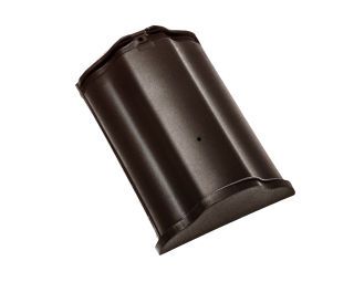 Braas Sattelfirst(O) Teak Firstanfang glatte Scheibe m.Klammer(OG)