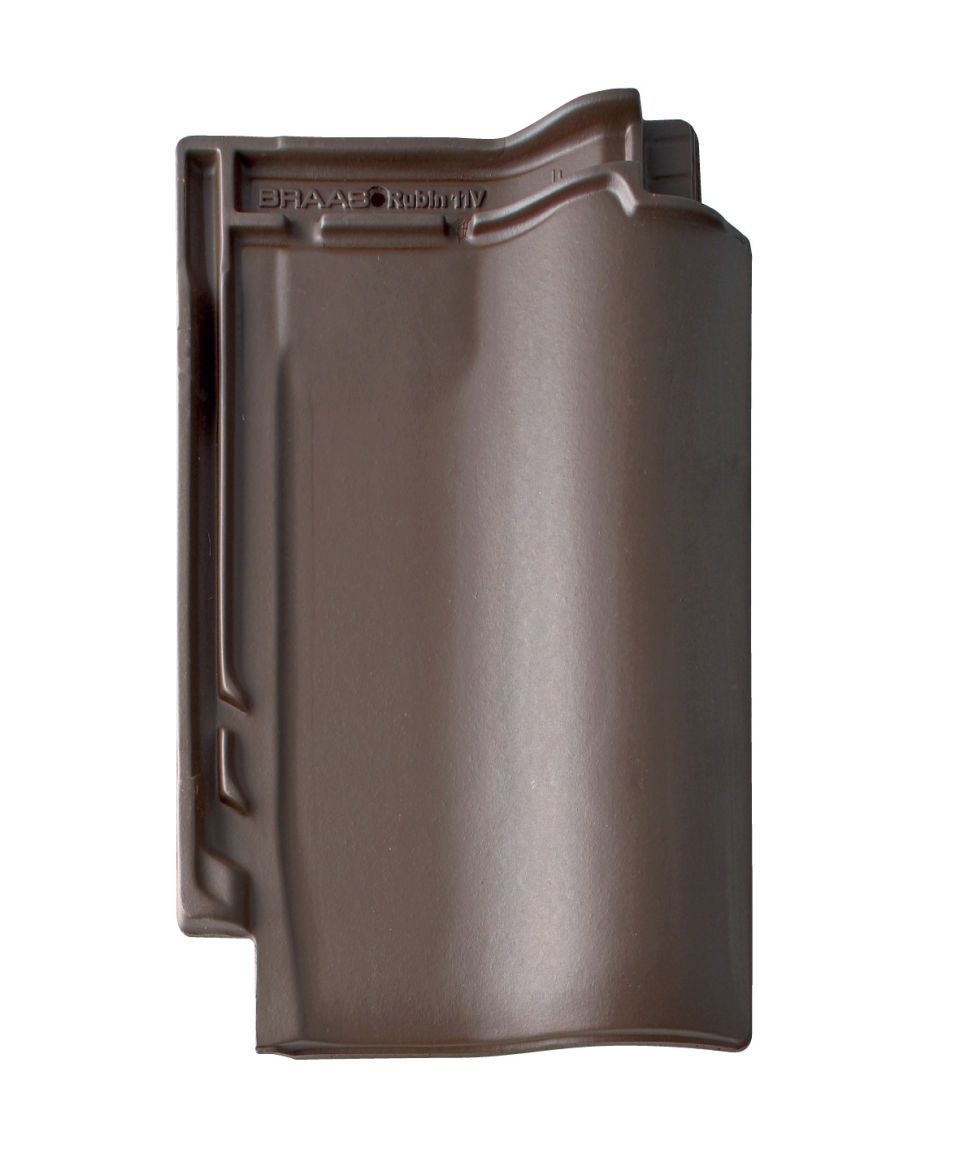 Braas Rubin 11V(P) Dunkelbraun Heisterholzer Flächenziegel 1/1 gelocht