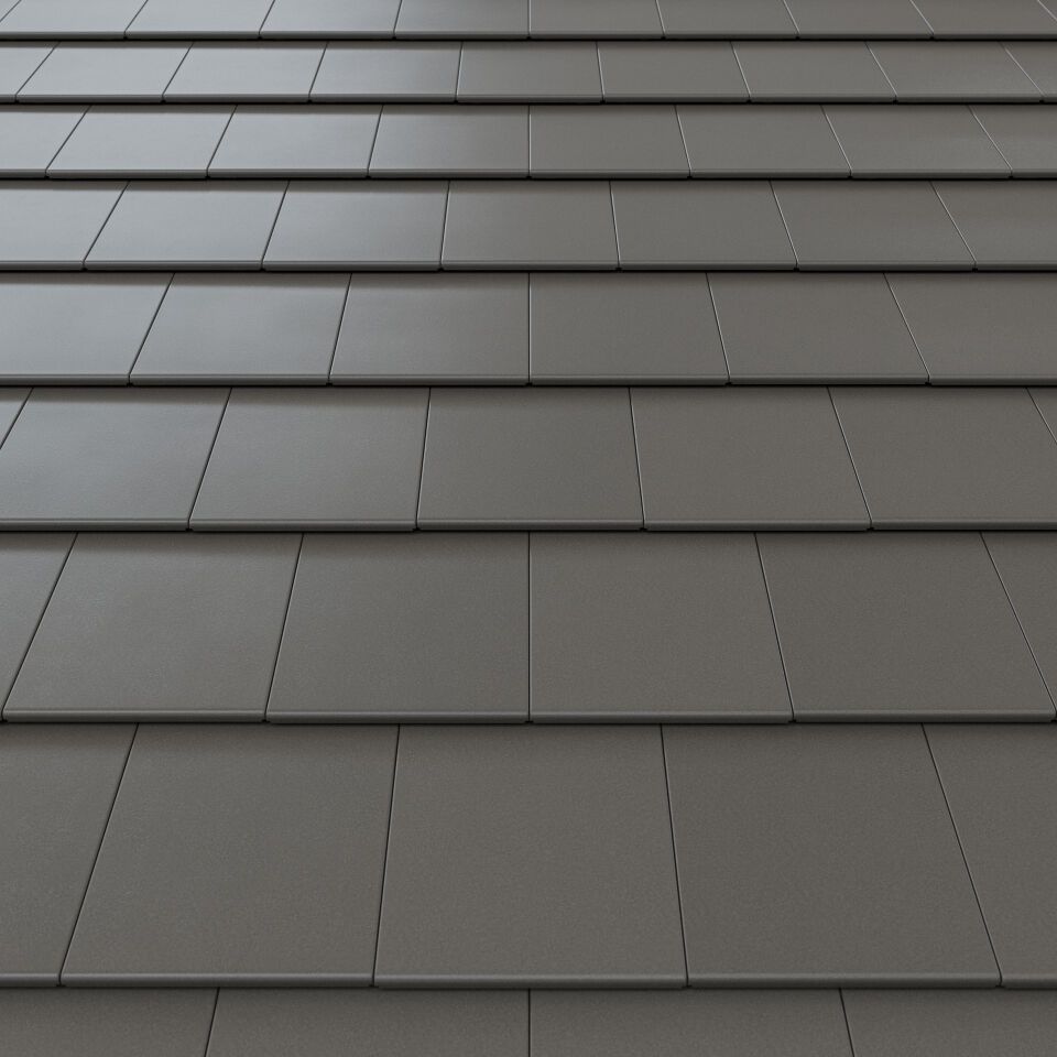 Braas Tegalit Aerlox SEIDENMT Silbergrau Edelmetallic Flächenstein 1/1(ungelocht)