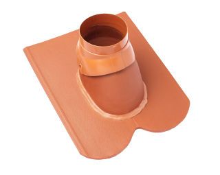 Braas Opal Stand.18/38 SG Kupferrot TonAbgasrohrdurchgang-kpl bis 128mm