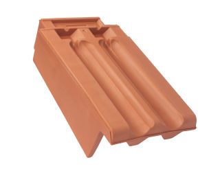 Braas Granat 15 (Weser) Naturrot Ortgangziegel-1tlg links