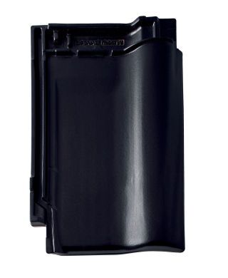 Braas Rubin 9V Vulkanschwarz Ganzer Flächenziegel 1/1 (Obergr.hain)