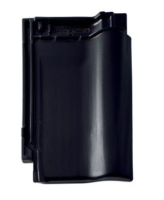Braas Rubin 9V Vulkanschwarz Flächenziegel 1/1 gelocht (Obergr.hain)