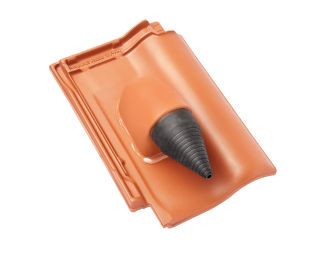 Braas Rubin 11V(H) Flachdachziegel Solar-/Kabeldurchgang