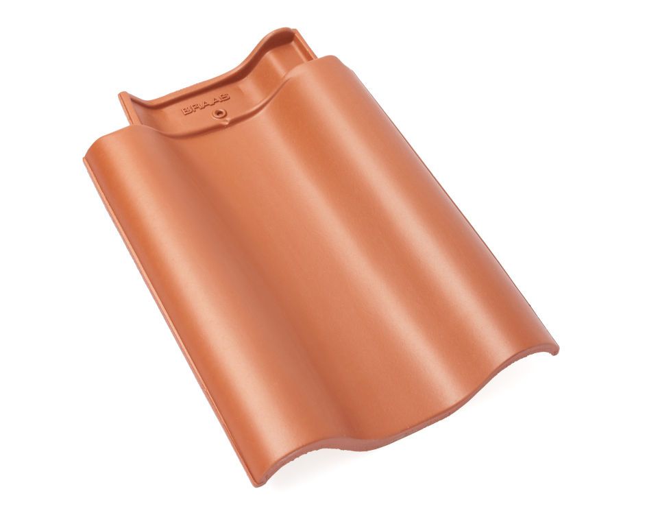Braas Achat 14 GS(Hanseat)Dkl.braun Doppelwulstziegel Geradschnitt