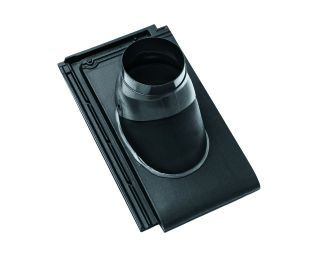 Braas Turmalin MN-Tiefschwarz TonAbgasrohrdurchgang-kpl bis 128mm