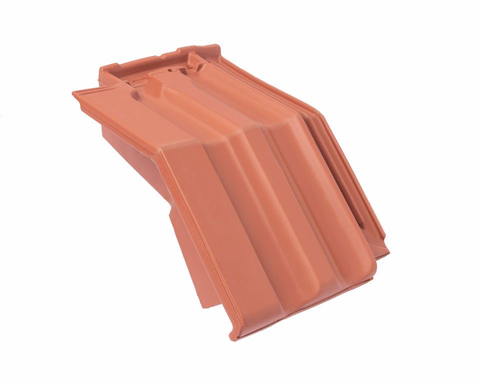 Braas Granat 13V Anthrazit Mansard-Ortgangziegel links