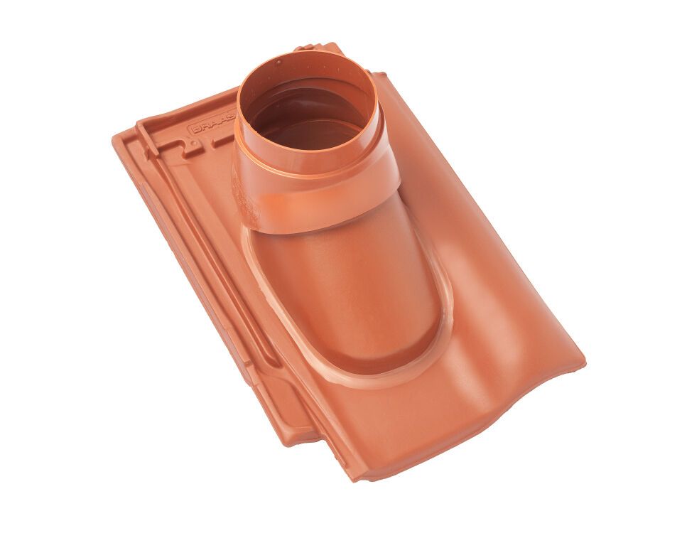 Braas Rubin 13V(H) Flachdachziegel Abgasrohrdurchgang