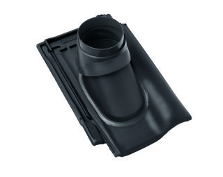 Braas Rubin 13V(O) Flachdachziegel Abgasrohrdurchgang