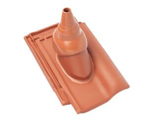 Braas Rubin 13V(H) Naturrot Ton-Antennenziegel mit Aufsatz