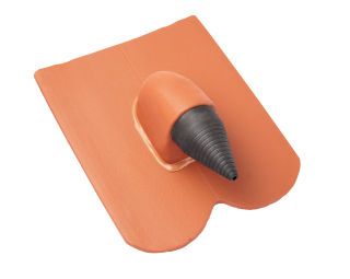 Braas Opal Standard (Segmentschnitt) Biberschwanzziegel Solar-/Kabeldurchgang