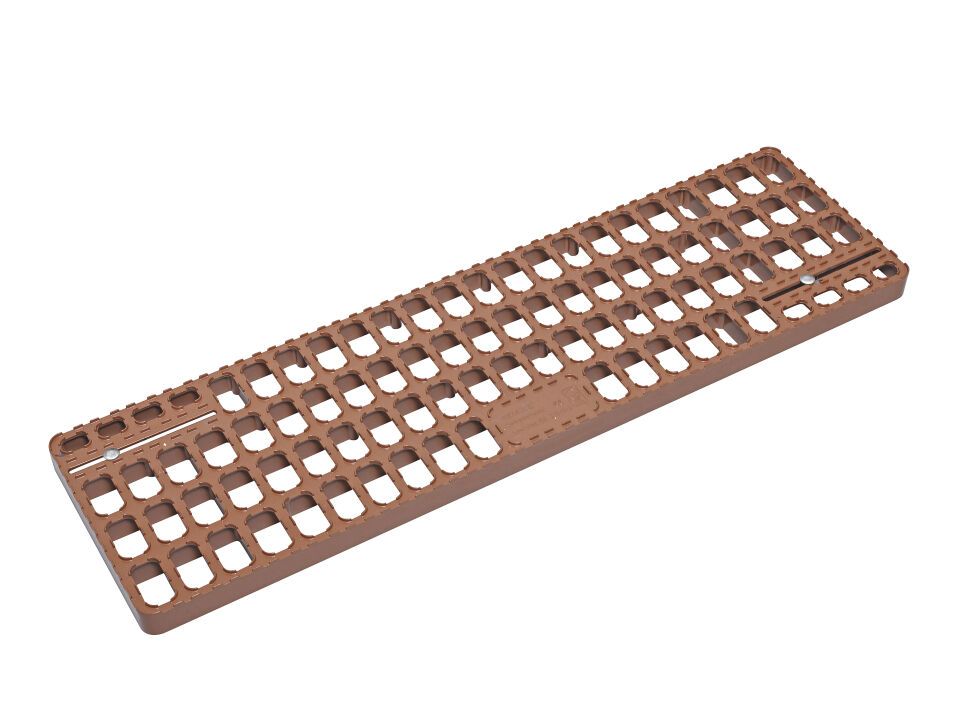 Braas Sicherheitsrost Aluminium 88 X 25 cm, braun beschichtet