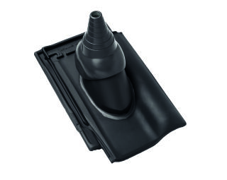 Braas Rubin 13V(H) MN-Anthrazit Ton-Antennenziegel mit Aufsatz