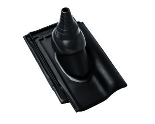 Braas Rubin 13V(H) Graphitgrau Ton-Antennenziegel mit Aufsatz