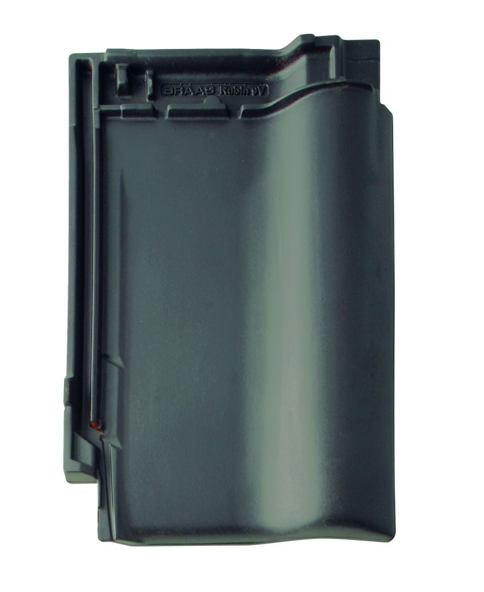 Braas Rubin 9V Basaltgrau Flächenziegel 1/1 gelocht (Obergr.hain)