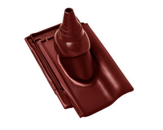 Braas Rubin 13V(H) Kastanie Ton-Antennenziegel mit Aufsatz