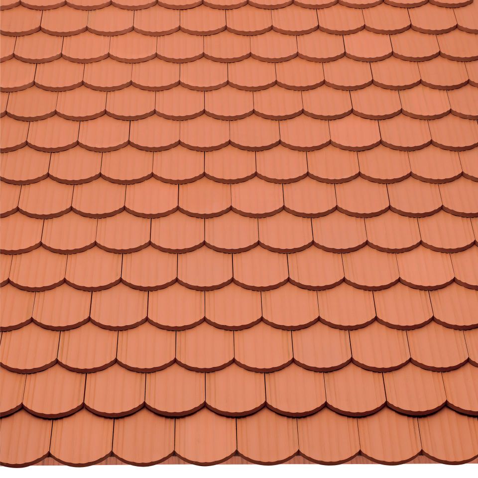 Braas Opal Kirchenbiber SG Naturrot 18/38 Segment 1/1 gewellt aufgeraut