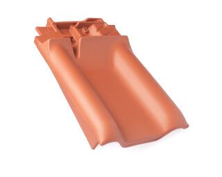 Braas Rubin 13V(H) Flachdachziegel Firstanschluss-Ortgangziegel