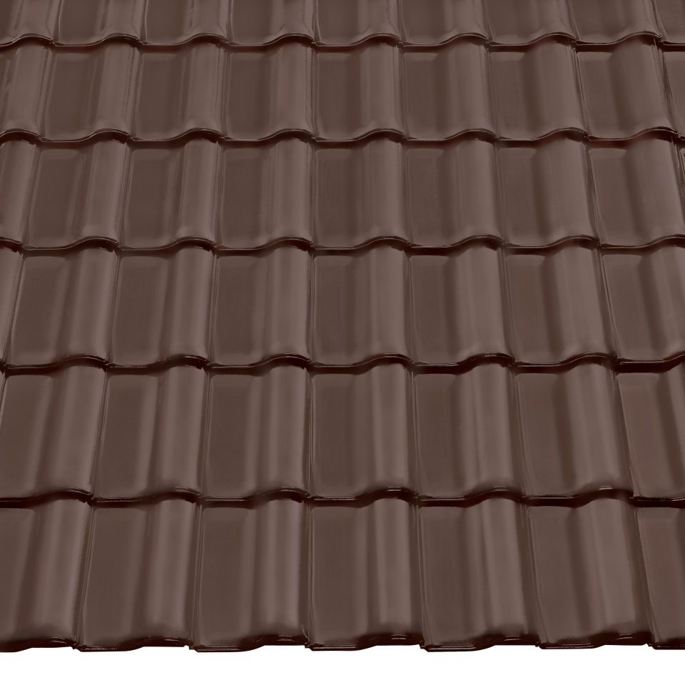 Braas Rubin 11V(P) Dunkelbraun Heisterholzer Rubin11V Flächenziegel 1/1