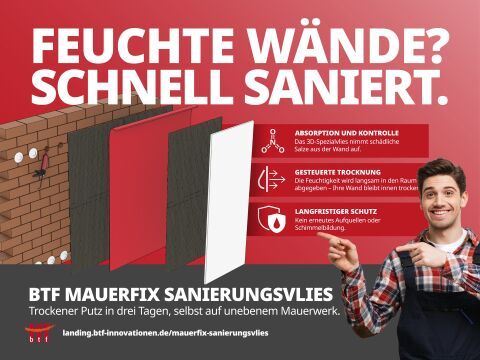 BTF MauerFix Sanierungsvlies: innovative Lösung für feuchte Wände