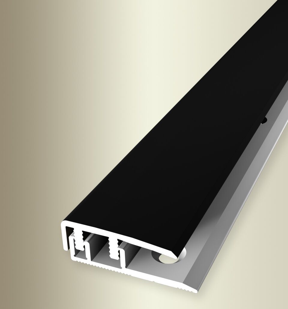 Absch.-Pr. 1000 mm Typ 577XL D-Clip® XL Alu pulv. schw. matt RAL9005 3,5-6,5 mm zweiteilig