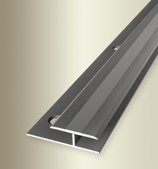 Einfassprofil 2700 mm SBS Typ 221 Alu eloxiert edelstahloptik 7 - 8 mm versenkt gebohrt