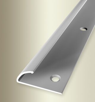 Einfassprofil 2700 mm SBS Typ 390 Aluminium eloxiert silber 3 - 7 mm versenkt gebohrt, umschlagbar